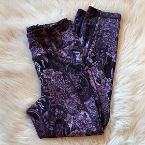 lululemon athletica Purple Floral Leggings